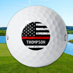 Firefighter Personalised Fire Thin Red Line Flag Golf Balls<br><div class="desc">Are you looking for a unique and personalised gift for the golfer in your life who also happens to be a firefighter or a supporter of the fire department? Look no further! Our collection of golf gifts combines the love for golf with the admiration for our brave firemen and women....</div>