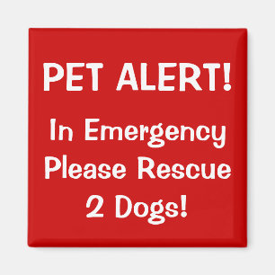 Firefighter Pet Alert! Magnet