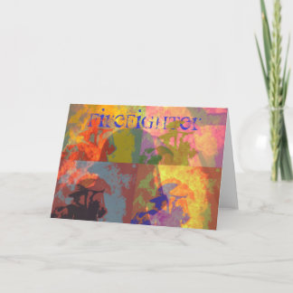 Firefighter Pop Art Card