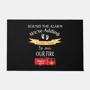 Firefighter Pregnancy Announcement  August 2 Doormat
