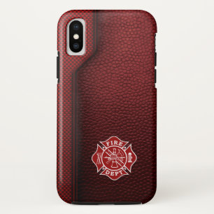Firefighter Printed Leather Case-Mate iPhone Case