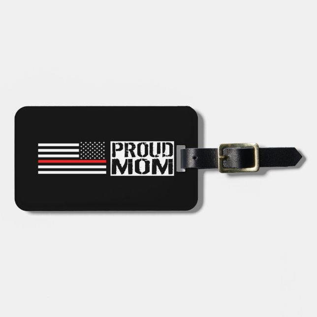 Firefighter - Proud Mum Luggage Tag (Front Horizontal)