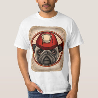 Firefighter Pug T-Shirt