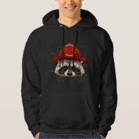 Firefighter Racoon Fire Department Fireman Trash 