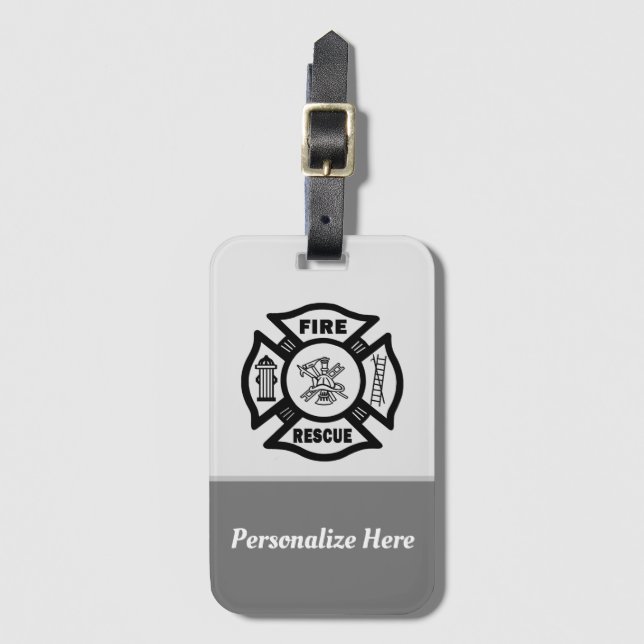 Firefighter Rescue   Luggage Tag (Front Vertical)