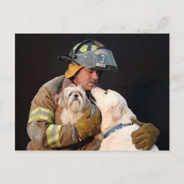 Firefighter rescue postcard (Front)