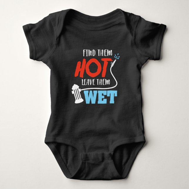 Firefighter Rescuer Human Rescuer Flames Fire Baby Bodysuit (Front)