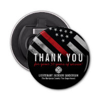 Firefighter Retirement Anniversary Red Line Flag