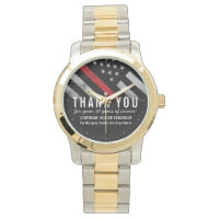 Firefighter Retirement Anniversary Red Line Flag