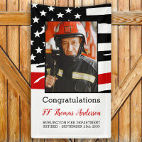 Firefighter Retirement Custom Photo Thin Red Line