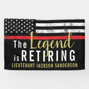 Firefighter Retirement Fire Department Fireman Banner