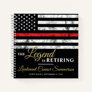 Firefighter Retirement Fire Department Fireman Notebook