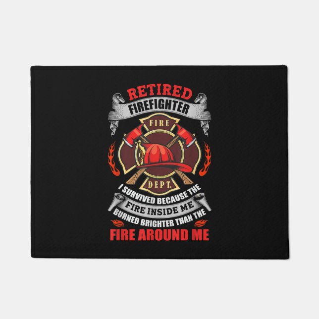 Firefighter Retirement Gifts For Men 2021 Quotes Doormat (Front)