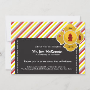 Firefighter retirement invitation