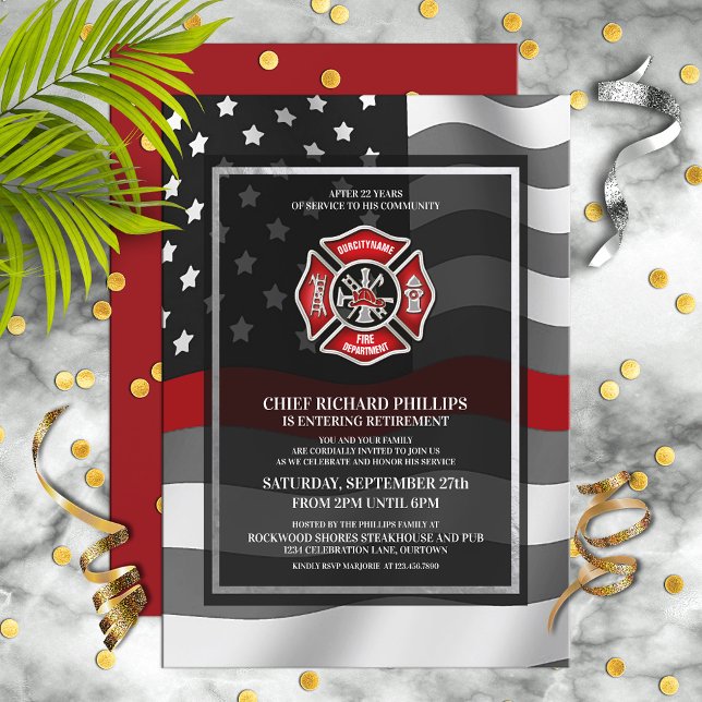 Firefighter Retirement Party Invitation (Creator Uploaded)