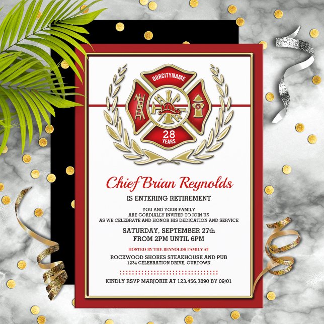 Firefighter Retirement Party Invitation (Creator Uploaded)