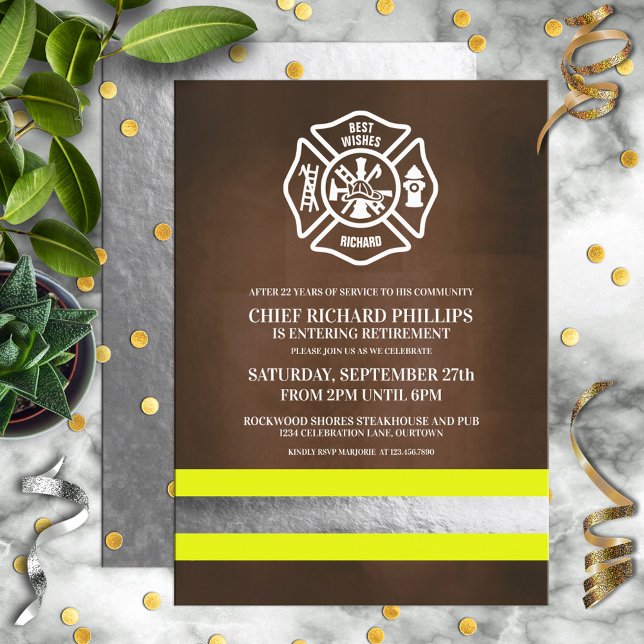 Firefighter Retirement Party Invitation (Creator Uploaded)