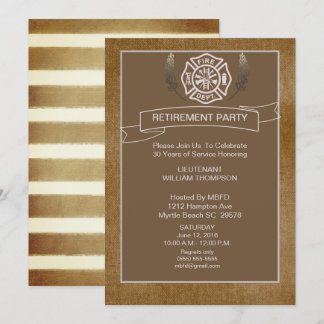 Firefighter Retirement Party Invitation
