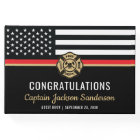 Firefighter Retirement Party Red Line Flag Fireman