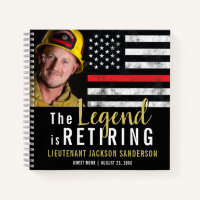 Firefighter Retirement Red Line Fireman Guest Book