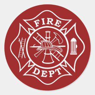 Firefighter Round Sticker