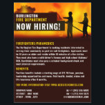 Firefighter Scene, Firefighter Recruitment Flyer<br><div class="desc">Firefighter Scene,  Firefighter Recruitment Flyer by The Business Card Store.</div>