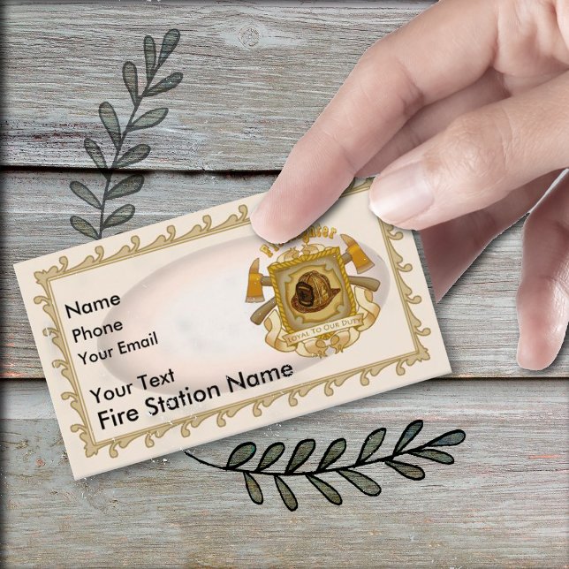 Firefighter Shield Business Card (Creator Uploaded)