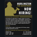 Firefighter Silhouette, Firefighter Recruitment Flyer<br><div class="desc">Firefighter Silhouette,  Firefighter Recruitment Flyer by The Business Card Store.</div>