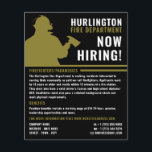 Firefighter Silhouette, Firefighter Recruitment Flyer<br><div class="desc">Firefighter Silhouette,  Firefighter Recruitment Flyer by The Business Card Store.</div>
