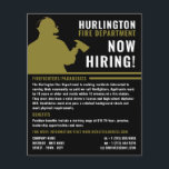 Firefighter Silhouette, Firefighter Recruitment Flyer<br><div class="desc">Firefighter Silhouette,  Firefighter Recruitment Flyer by The Business Card Store.</div>