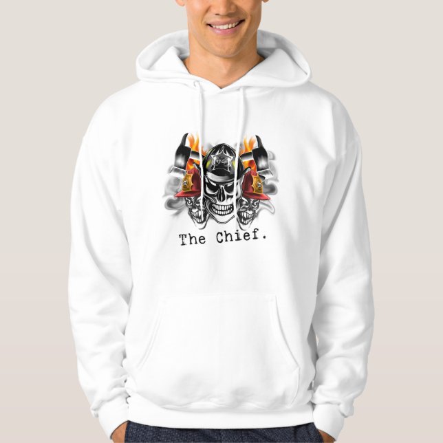 Firefighter Skulls: The Chief. Hoodie (Front)