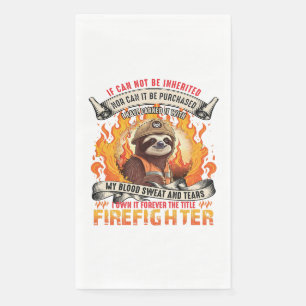 Firefighter Sloth Napkin
