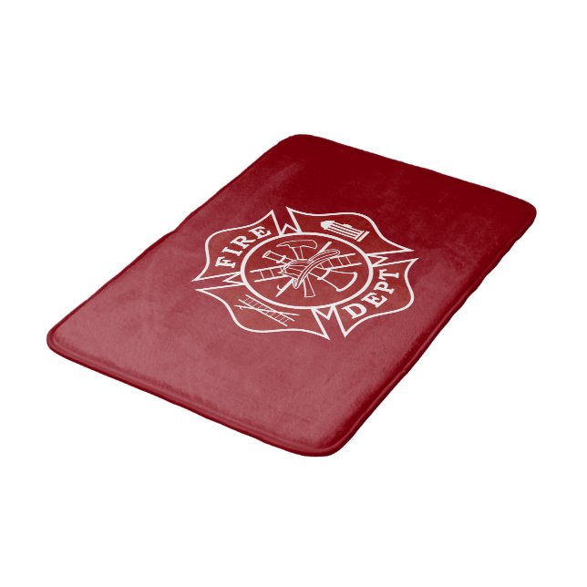 Firefighter Small Bath Mat (Angled)