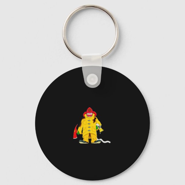 Firefighter Smoke Alarms Dont Save Lives  Key Ring (Front)
