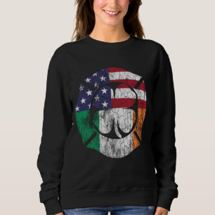 Firefighter St Patricks Day Irish American Flag Sh Sweatshirt