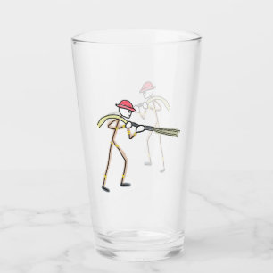 Firefighter Stickman Glass