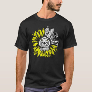 Firefighter Sunflower Fire Department Volunteer Fi T-Shirt