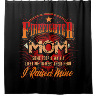 Firefighter Support - Fireman Proud Mum Shower Curtain