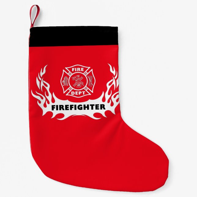 Firefighter Tattoos Small Christmas Stocking (Front)
