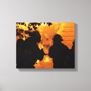 Firefighter Team Canvas Print