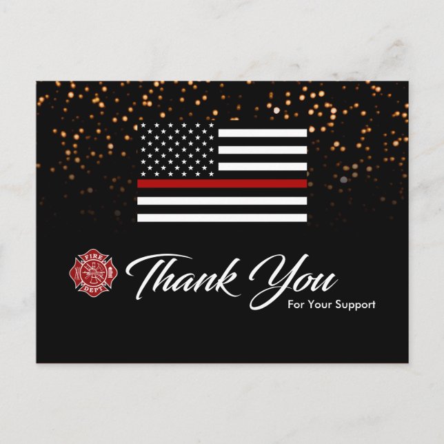 Firefighter Thank You Card (Front)