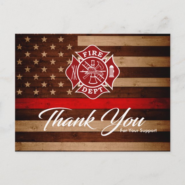 Firefighter Thank You Card (Front)