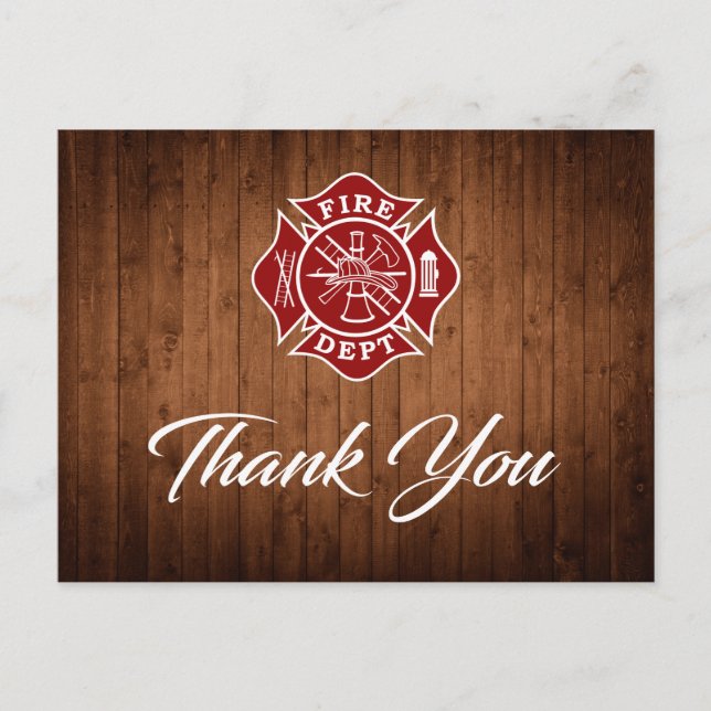 Firefighter Thank You Card (Front)