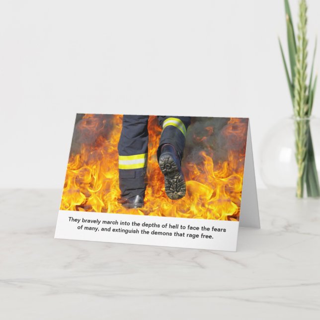 Firefighter Thank You Card with Hero Quote (Front)