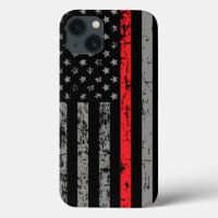 Firefighter Thin Red Line American Flag Fireman