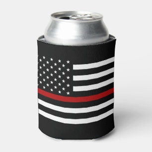 Firefighter Thin Red Line Bottle Cooler