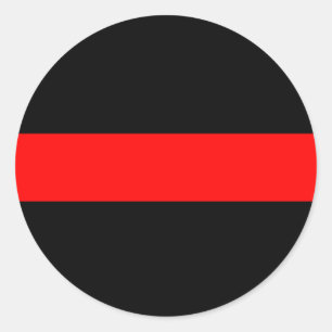 Firefighter Thin Red Line Classic Round Sticker