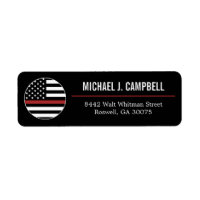 Firefighter Thin Red Line Fire Rescue America Flag
