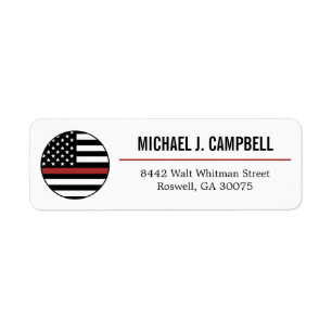 Firefighter Thin Red Line Fire Rescue America Flag