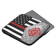 Firefighter Thin Red Line Maltese Cross Laptop Bag